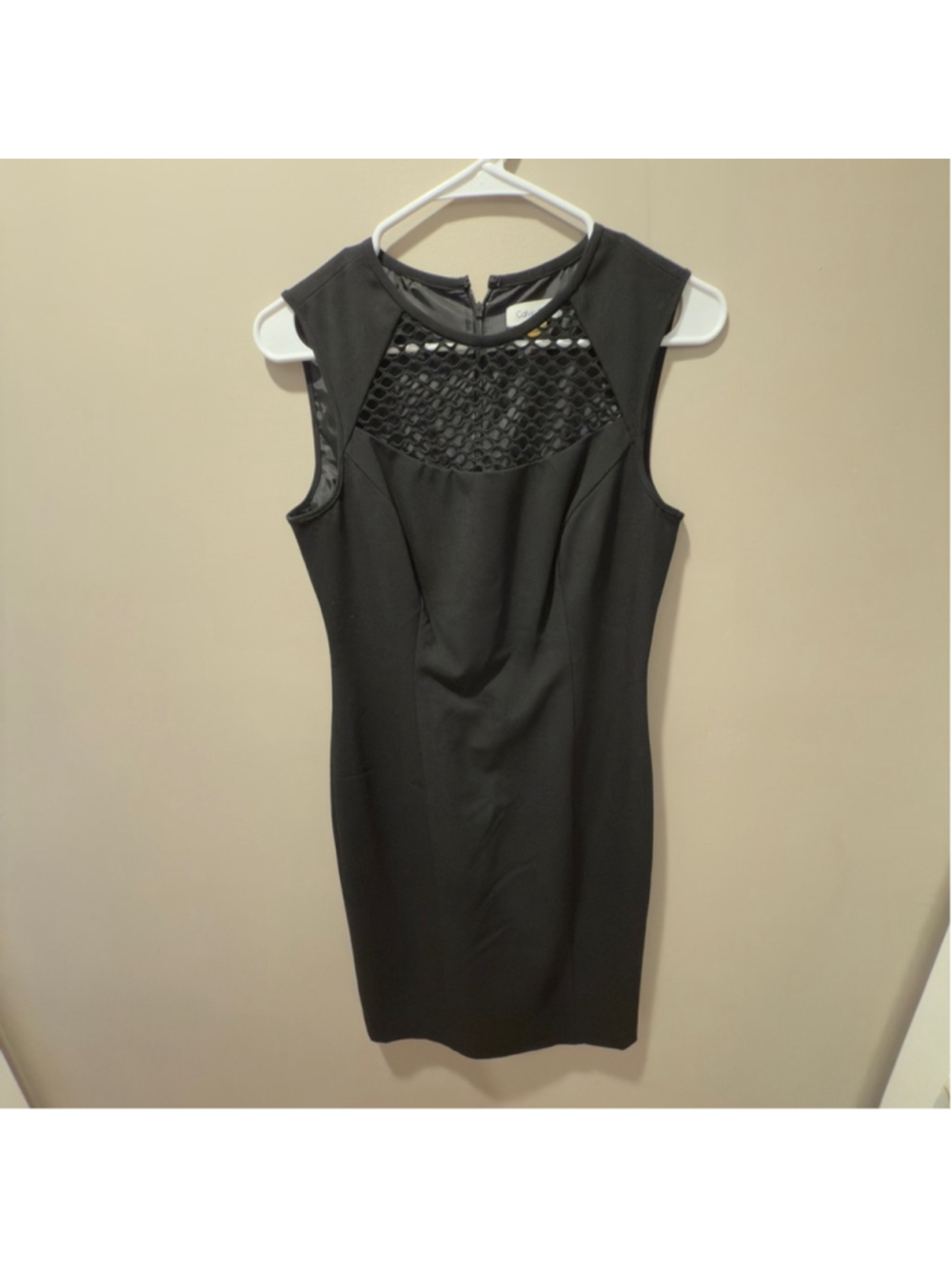 EUC- Calvin Klein Midi Sheath Dress in Black, Size 4